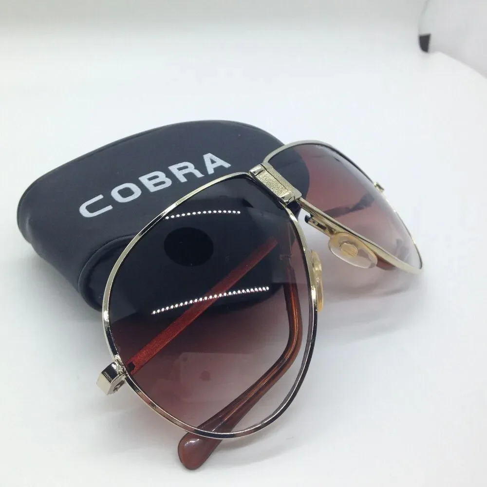 Cobra Men's Brown and Gold Sunglasses